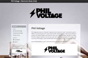 Website für den Electronic-Music Producer Phil Voltage 